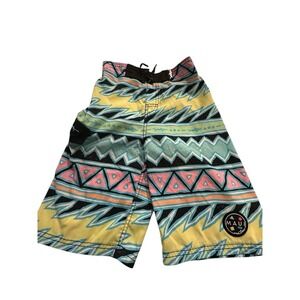 Maui And Sons Board Shorts Boys Sz 10/12 Beach‎ Pool Swimming Surfing Multicolor